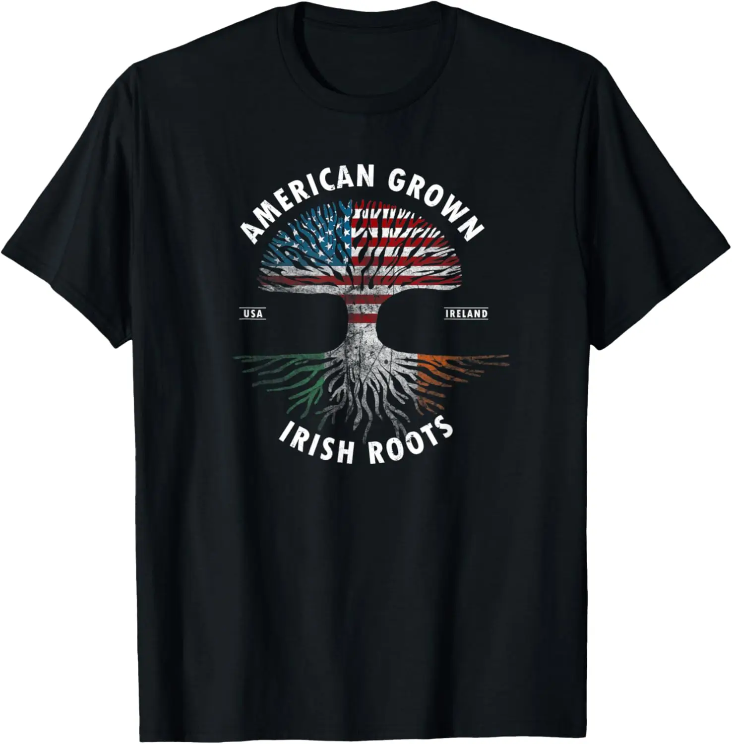 Camiseta American Grown Irish Roots Flag Irlanda ST PARICKS DAY