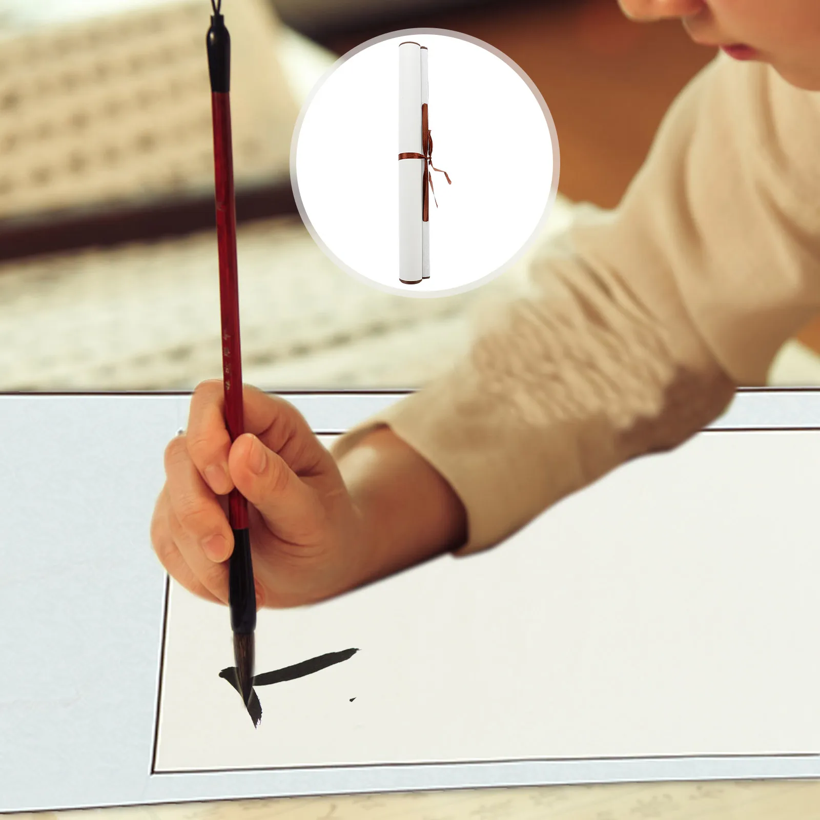 

1Pcs Chinese Calligraphy Painting Scroll Blank Scroll Paper for Painting Calligraphy Practicing Home Office Decoration