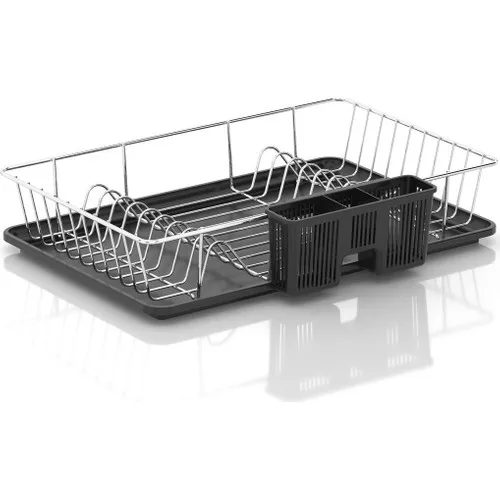 Teknotel Single Layer Dish Rack Plate-rack Chrome + Black Tray KB003