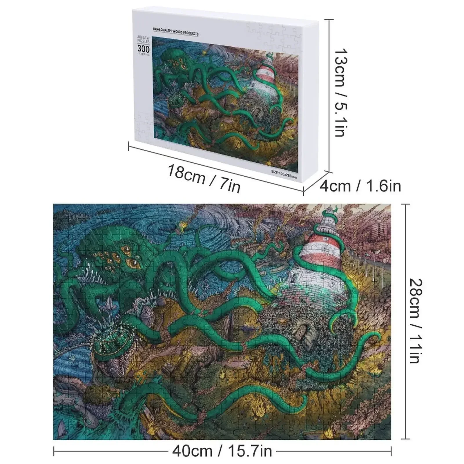 Puzzle Drewniane Bitwa o Plymouth Hoe Diorama Akcesoria dla Dorosłych Personalizowane Pomysły na Prezenty Puzzle