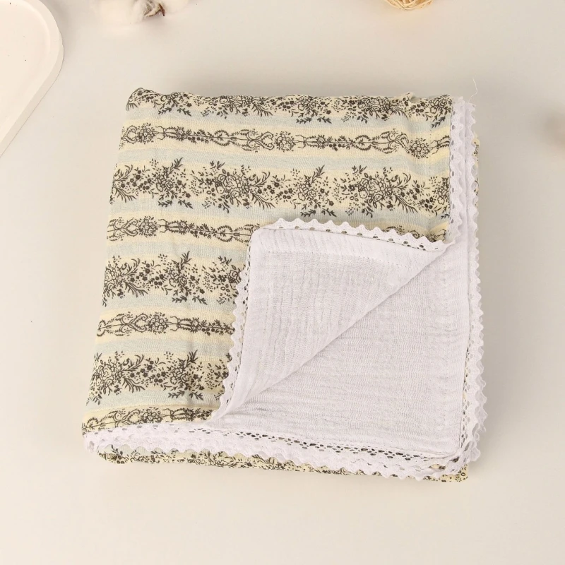 Tissu d\'emballage pour bébé, couverture pour bébé à 4 couches, en coton à motifs multiples