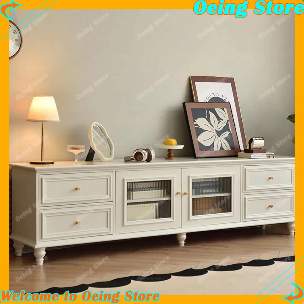 

Vertical Vintage TV Stand Cabinet Mount Wall Luxury Handles Modern Design Stylish Drawers Perfect Furniture Living Room Decor