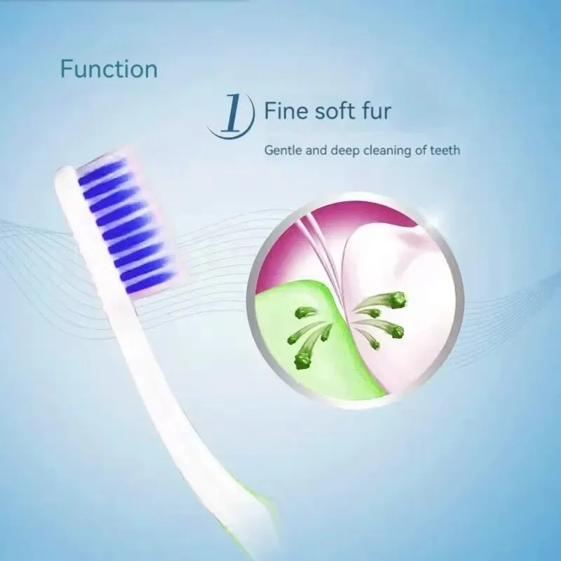 Clogate 6pcs Adult Soft Bristle Toothbrush Whitening Oral Hygiene For Sensitive Gums And Teeth Manual Toothbrush For Home Use