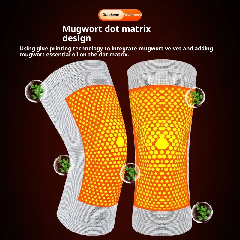 Genouillères chauffantes en graphène pour la chaleur et le soutien, Protection du genou résistante au froid pour personnes âgées d'âge moyen, sport, course à pied, cyclisme