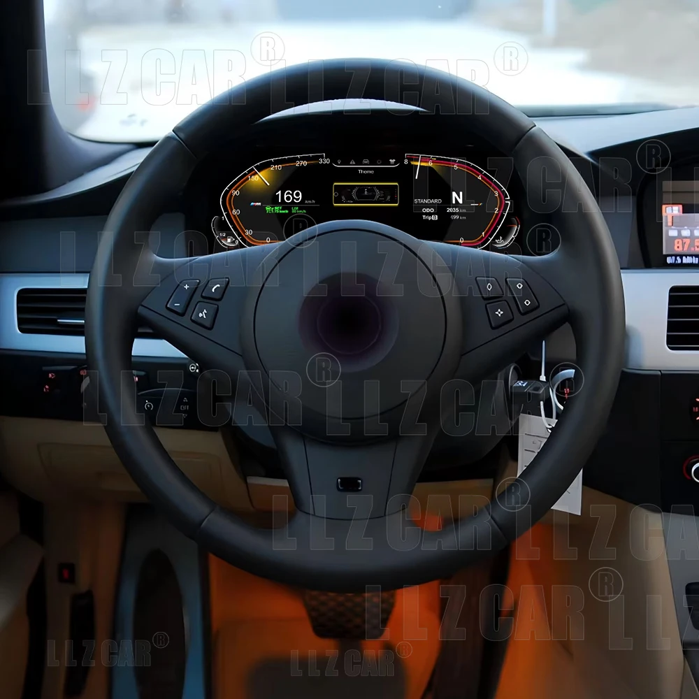 M Sport 12.3 بوصة سيارة عداد المسافات الرقمي شاشة Carplay لسيارات BMW 5 Series E60 E60 سرعة متر قمرة القيادة الافتراضية LCD العنقودية الرقمية
