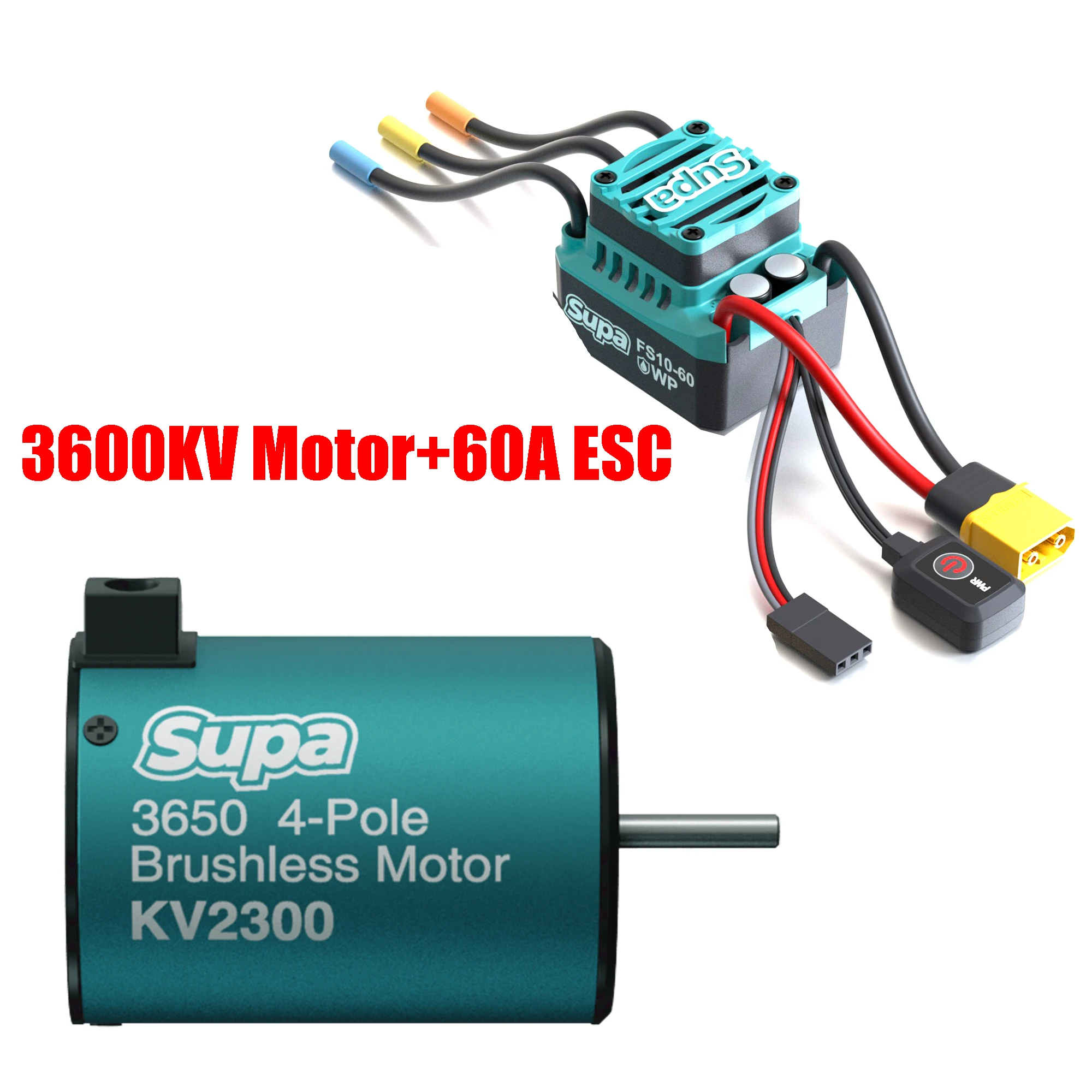 SKYRC Borstelloze Motor ESC Combo FuriaX Supa 3650 Motor 60A ESC 2-3S 3.175mm Voor 1/10 RC Auto