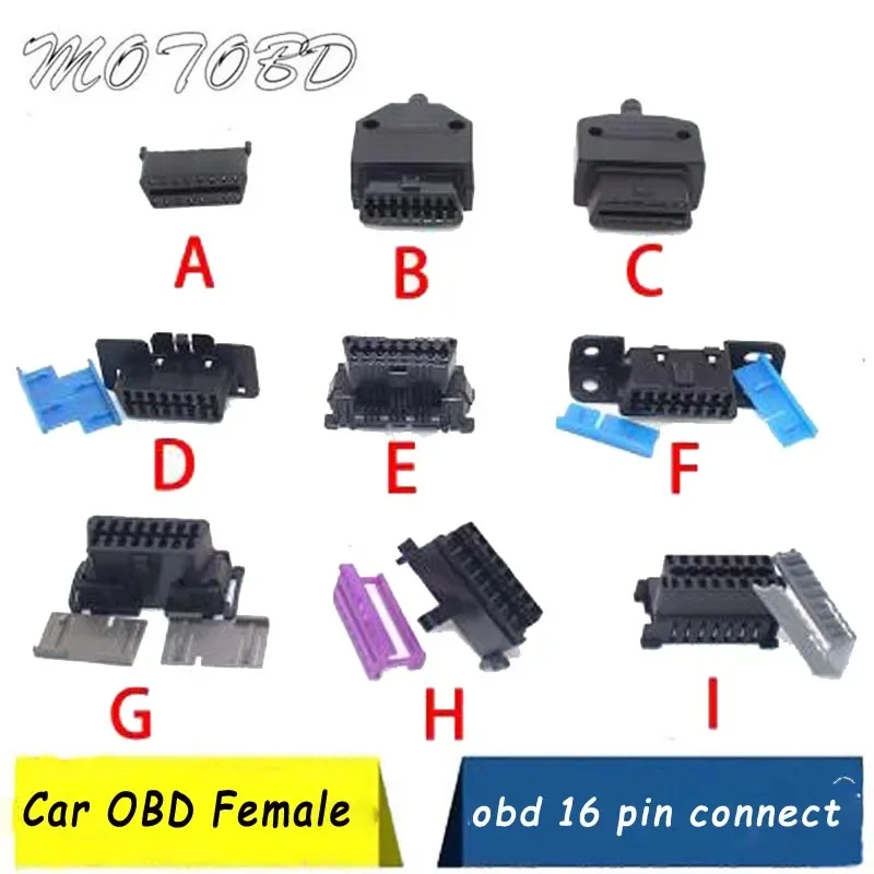 

16pin obd2 connector OBD2 OBD 2 16Pin Female angle Connector OBD Female Wire Sockets Connector obd ii adapter Diagnostic Tools