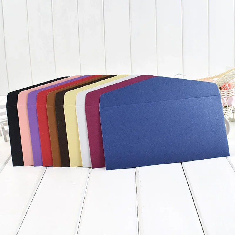 10pcs/packet Western Style Triangle Pearlescent Paper Envelope Custom Made Envelope 16 Colors Accept Custom