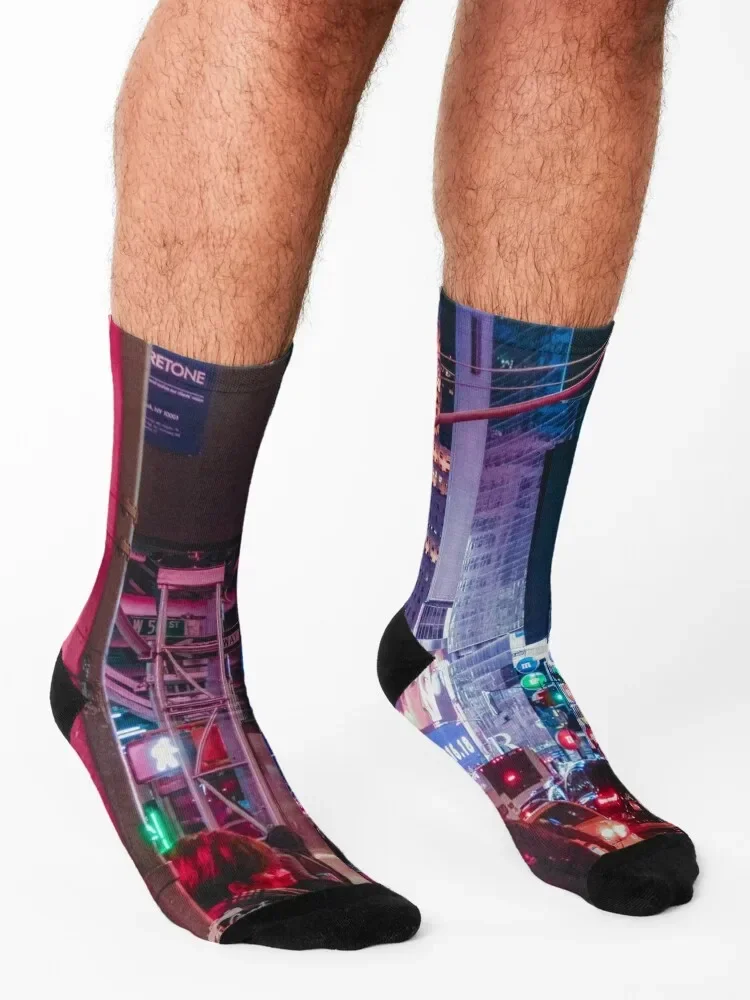 The City That Never Sleeps Socks Antiskid soccer Climbing summer Christmas Socks For Men Women's