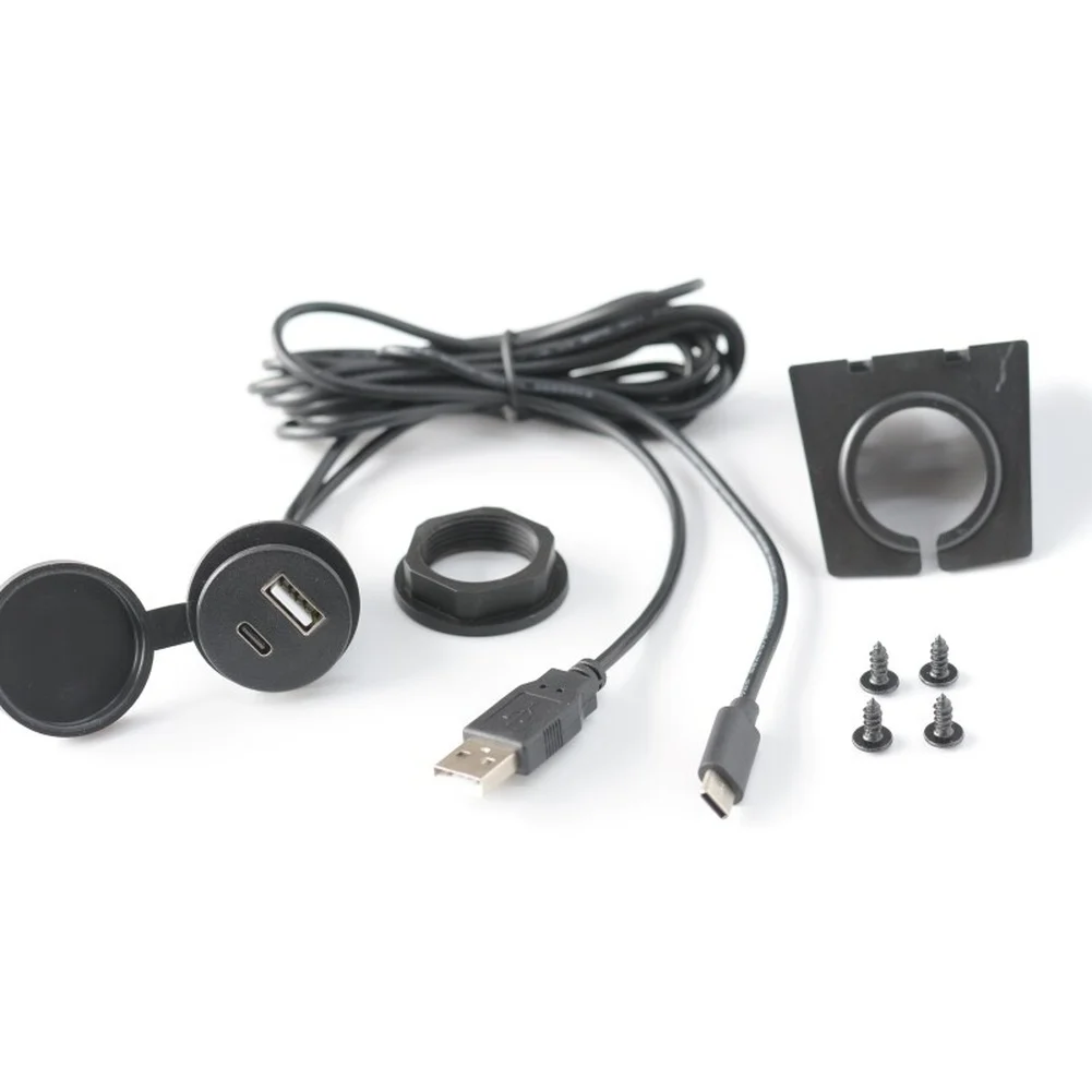 For DIY Audio Modifications Car Mount USB Socket Waterproof Car USB Adapter USB Extension Cable Injection Molded Housing