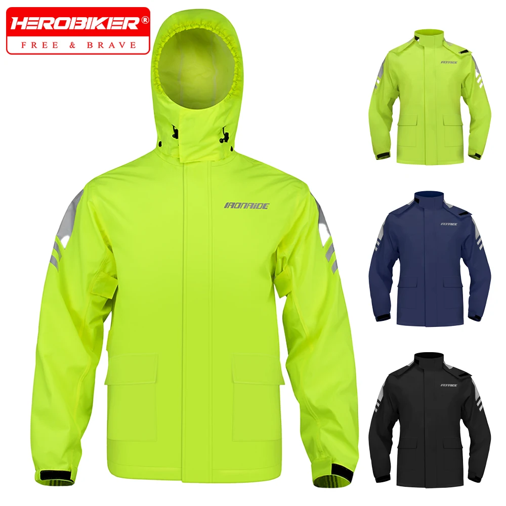 

Motorcycle Rider Raincoat Set All Season Rainproof And Waterproof Outdoor Riding Raincoat Rain Pants Strap Hidden Shoe Cover