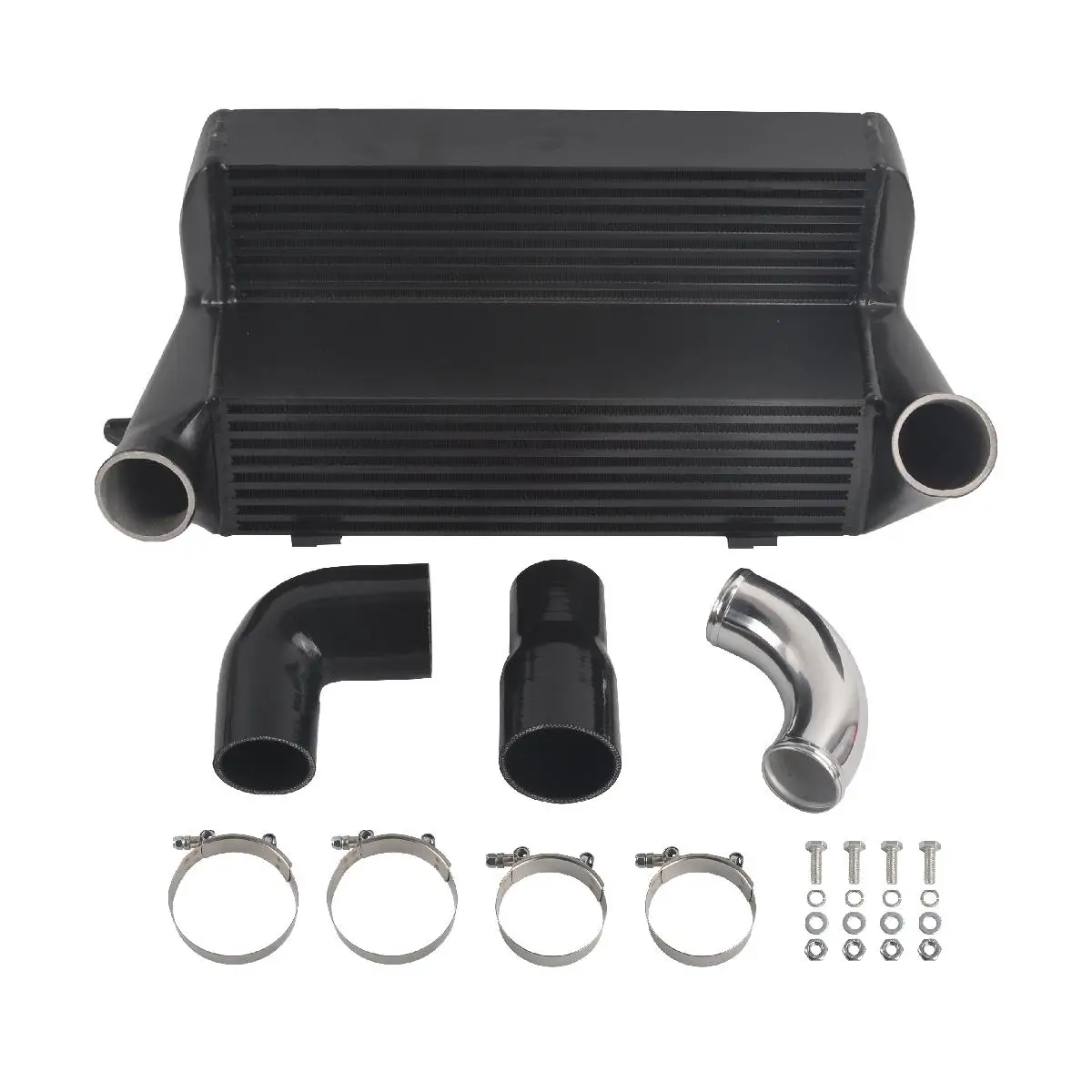 

MATCHWAY High Flow Radiator Car Front Mount Turbo Intercooler Alloy Hump Construction for 135i/335i/335xi E82-E93 07-13 7.5"