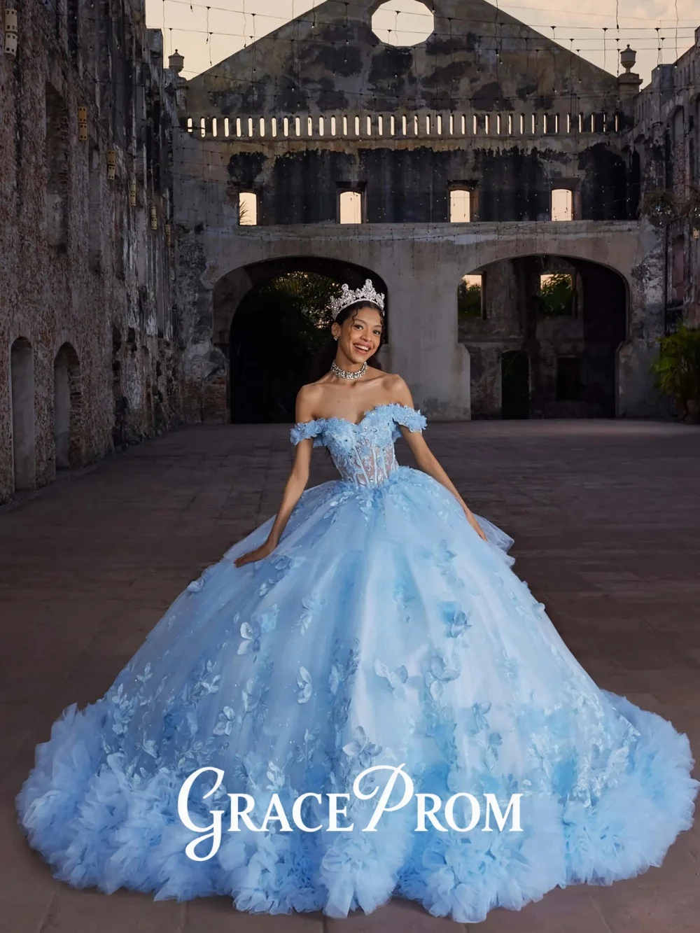 

Refined Quinceanera Dress Girls 3D Flower Appliques Sweetheart Neckline Off The Shoulder Vestidos De 15 Años Plus Customized
