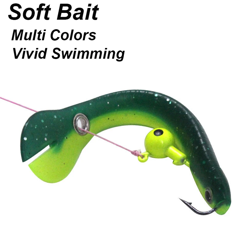 YUCONG 3/5 قطعة الطعوم الصيد الناعمة 6.7 سنتيمتر-2 جرام 10 سنتيمتر-6 جرام سيليكون سويمبيتس المطاط دودة السحر القفز Wobblers Isca Pesca باس الصيد