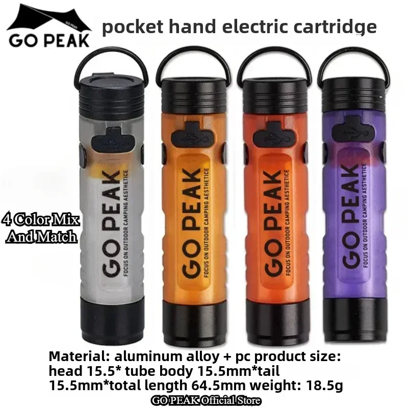 

GO PEAK LED Pocket Hat Clip Flashlight Portable Long Life Rechargeable Clip-on Flashlight Outdoor Camping Ambient Lighting