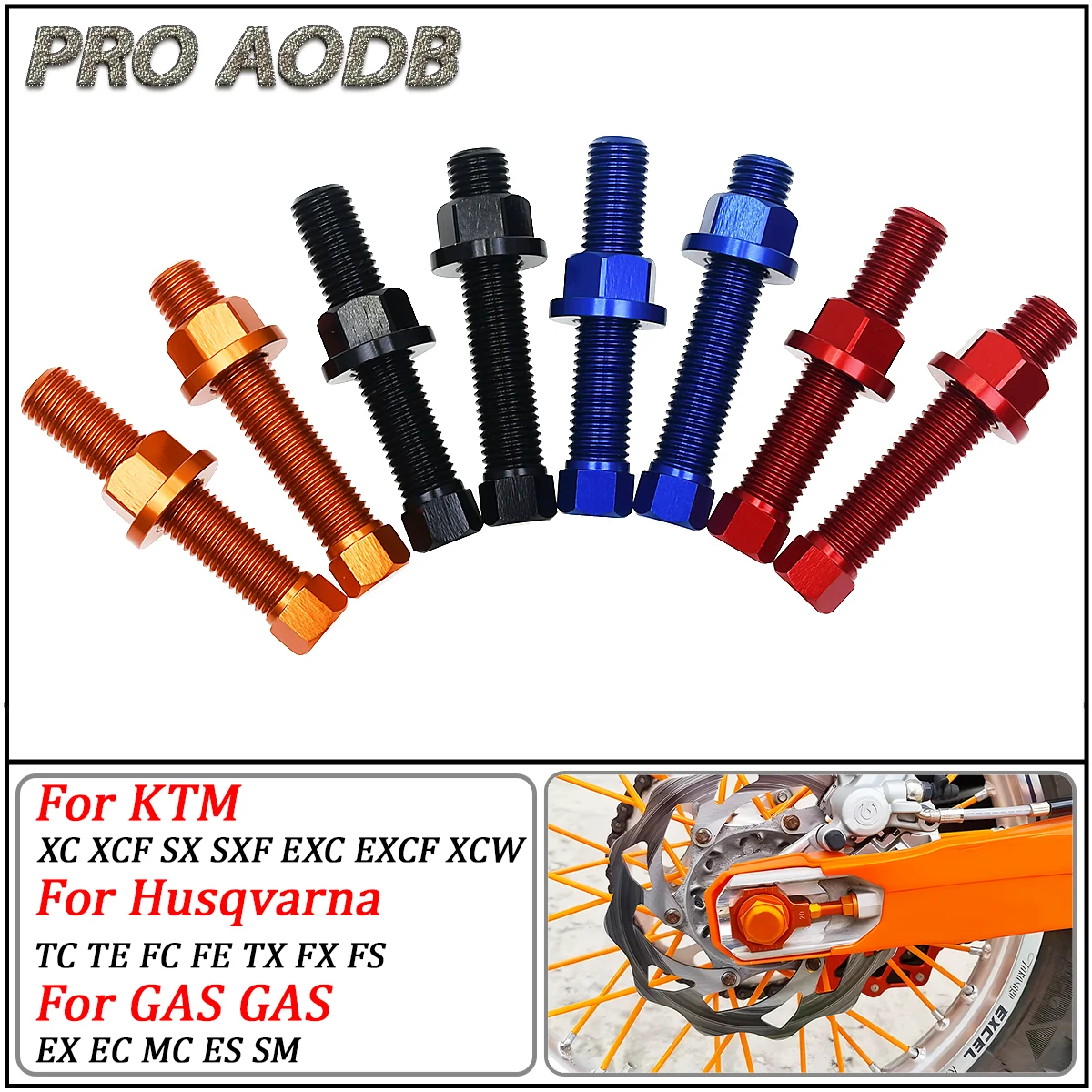 

For KTM 690 SMC R 690 790 890 950 990 1090 1190 1290 ADVENTURE DUKE ENDURO SMC R 2004-2023 Rear Axle Blocks Chain Adjuster Bolt