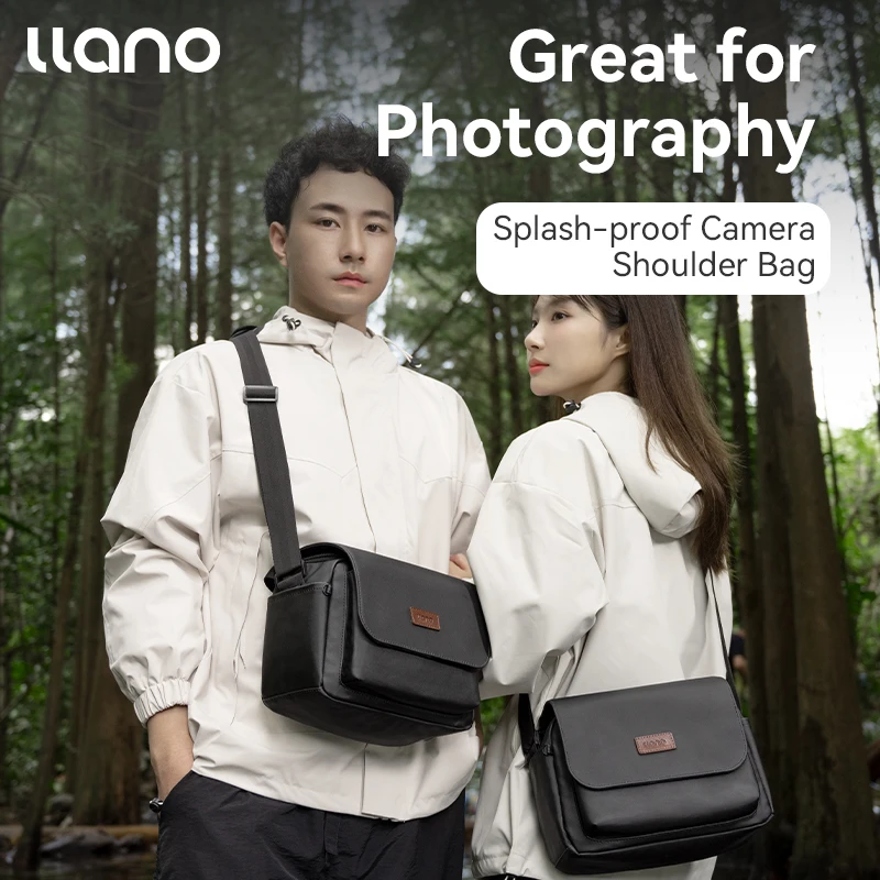 LLano Waterproof Camera Bag Shoulder Messenger for SLR/DSLR Mirrorless Camera and Lenses