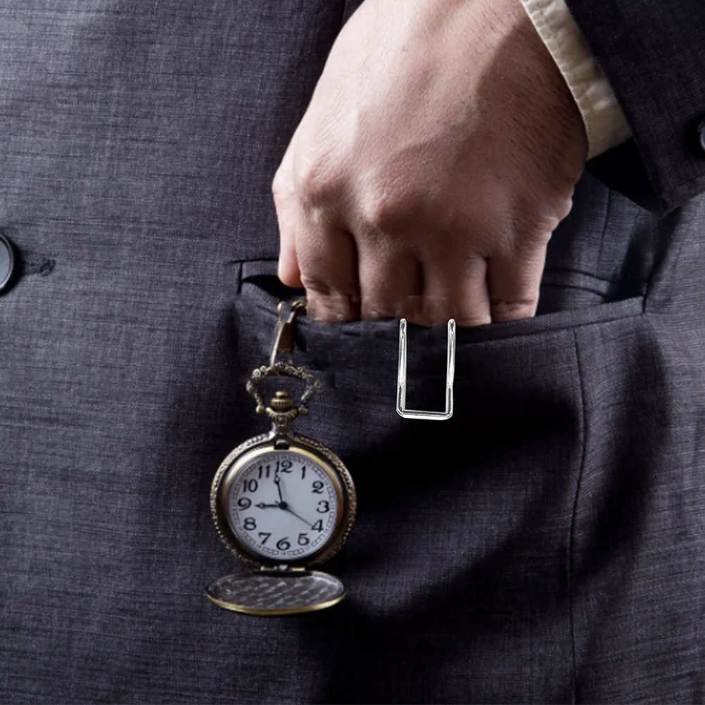 50 Pcs Pocket Watch Clasp Clasps for Chain Iron Clips Chains Metal DIY Accessory