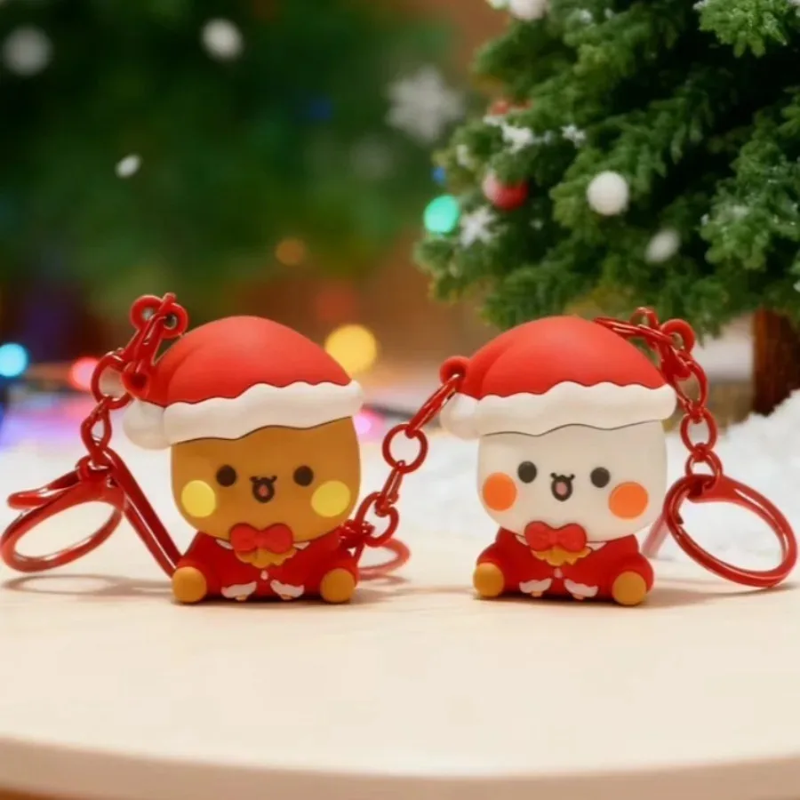 /Cute Bubu Dudu Keychains Christmas Tree Decorations Yier Panda Bear Pendants Home Decor Backpack Bag Ornaments Car Accessories