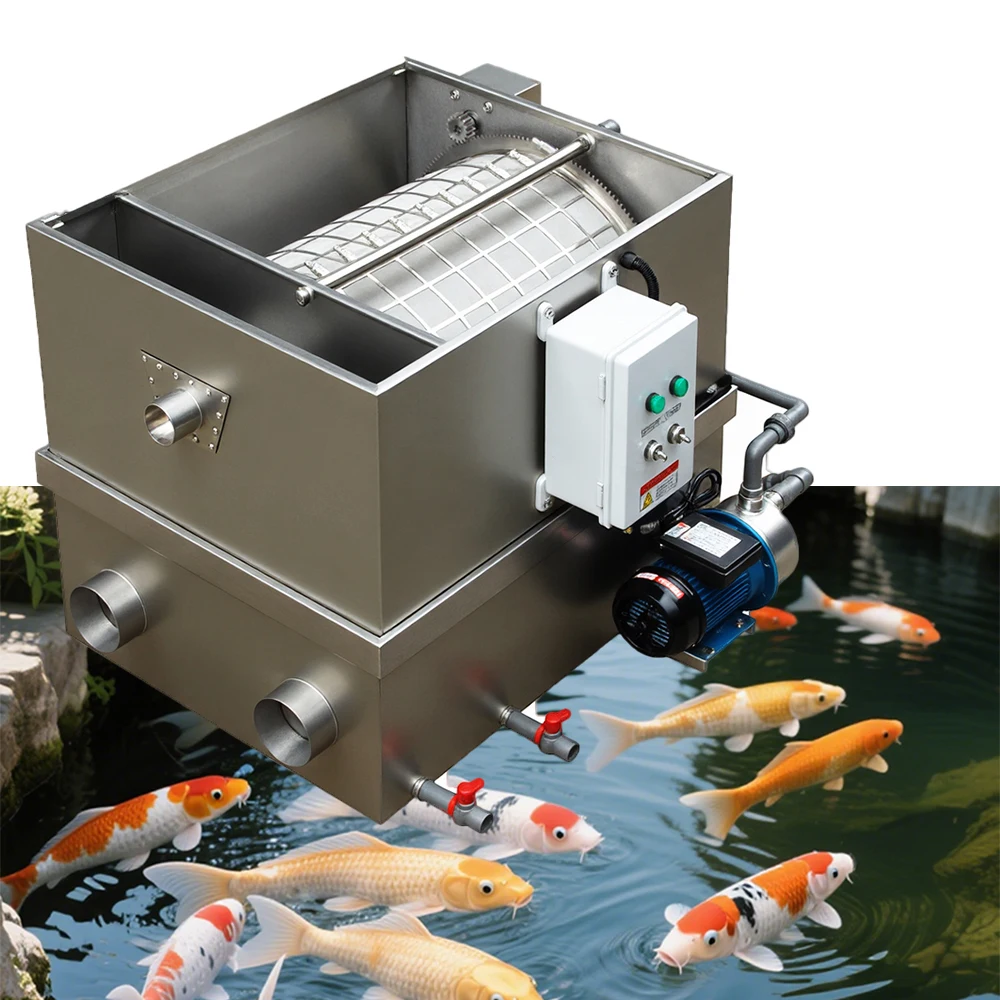 AIROW Easy Installation Stainless Steel Modular Rotary Filter 220V Motor Auto Physical Filtration for Water Treatment Projects