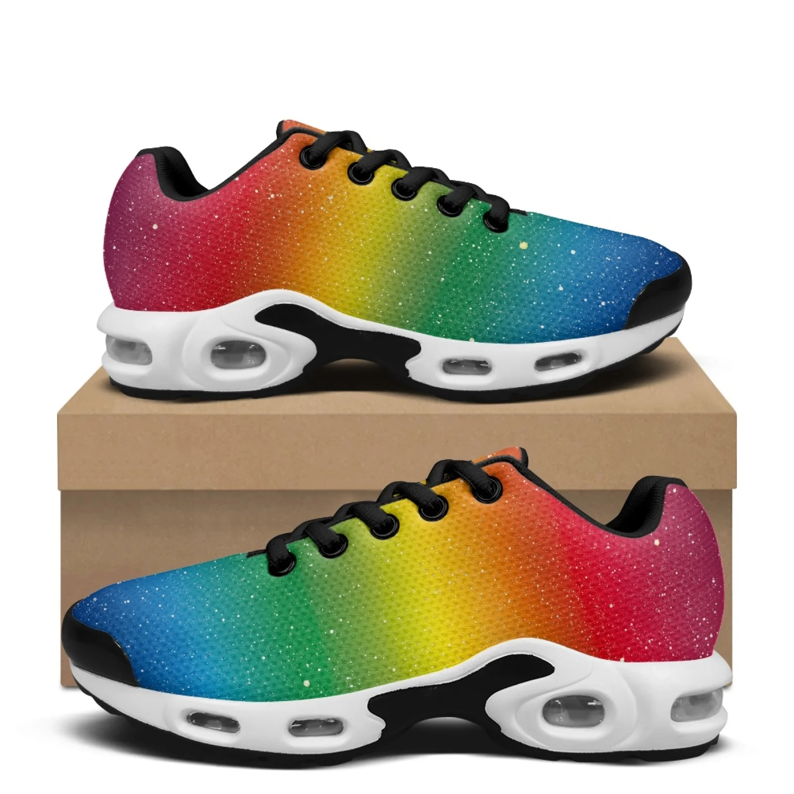 PENSTROLL Rainbow Galaxy Sneakers respirantes pour la marche, baskets de tennis pour la salle de sport, baskets légères et tendance