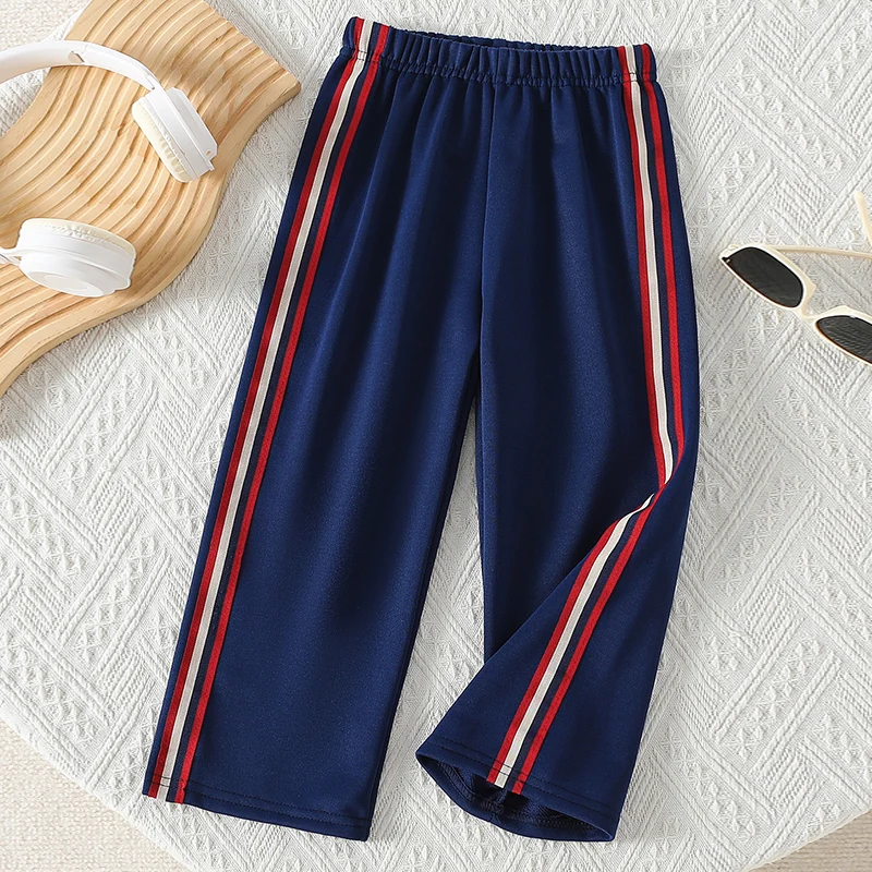1/3 Pcs Autumn And Winter Children's Basic Versatile Color Blocked Straight Leg… - Image 3