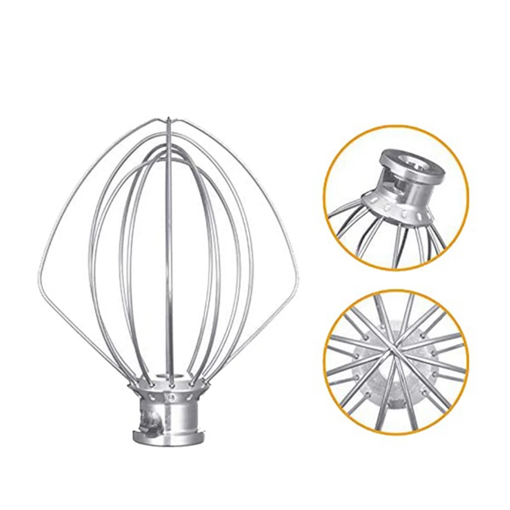 Stainless Steel Whisk 5K452WW for KitchenAid Kitchen Machine 5KSM90-5KSM185