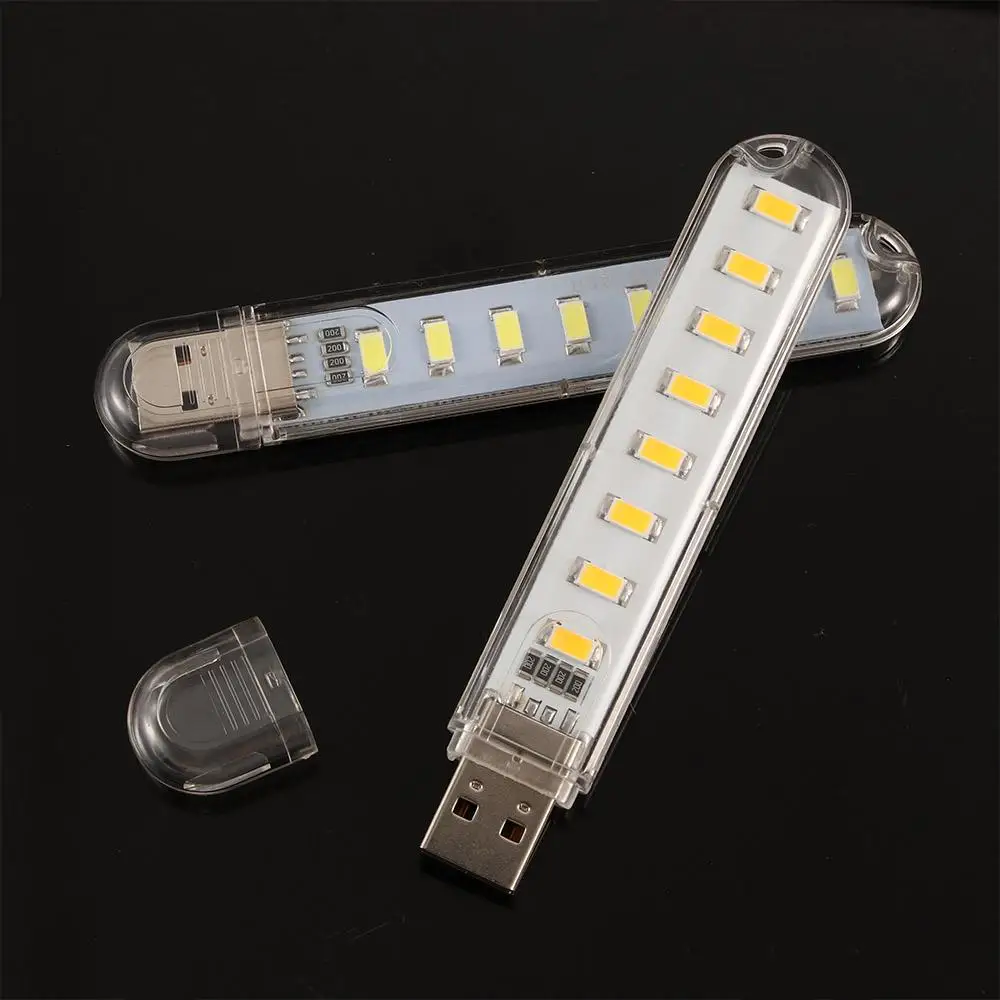 USB LED Book Lights 3LEDs 8LEDs SMD 5630 5730 LED Bulb 5V Power Input White 5000-6500K Warm White 3000-3500K USB Night light