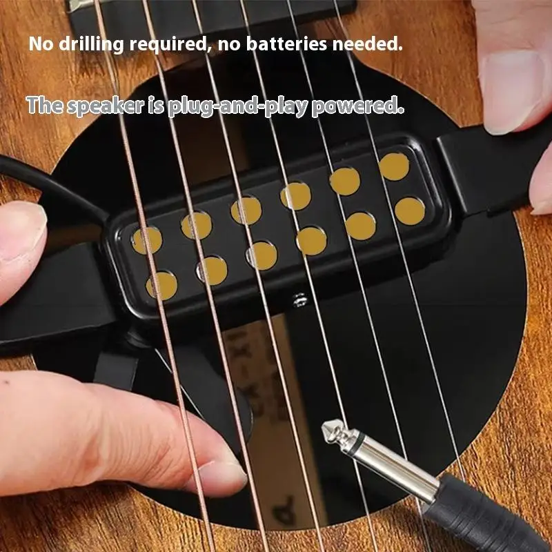 Nuevo Captador Magnético para Guitarra Acústica con Cable de Audio y Control de Tono/Volumen, Accesorios para Guitarra
