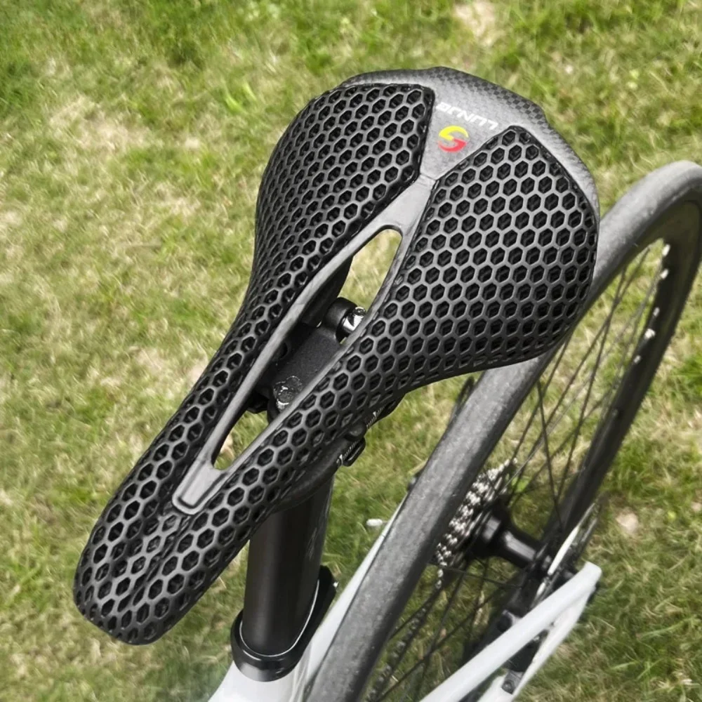 

3D Printed Bicycle Saddle Ultralight 115g Carbon Saddle Hollow Comfortable Breathable MTB Gravel Road Bike Cycling Seat Parts