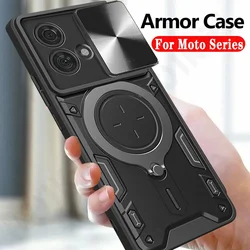 Slide Camera Lens Case For MOTO G84 G54 G14 G22 G71 G53 G52 G62 G72 G32 Edge 40 30 Pro Military Armor Cover