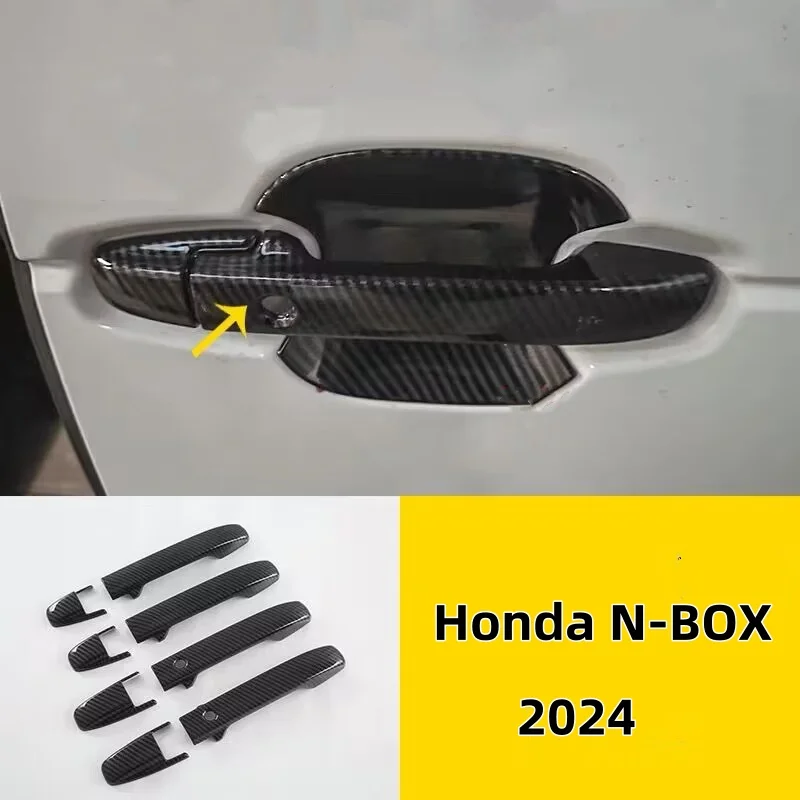 For Honda N-BOX JF5 JF6 2024 K-Car Exterior Door Handle Cover Trim Protector Sticker Replacement Parts Accessories