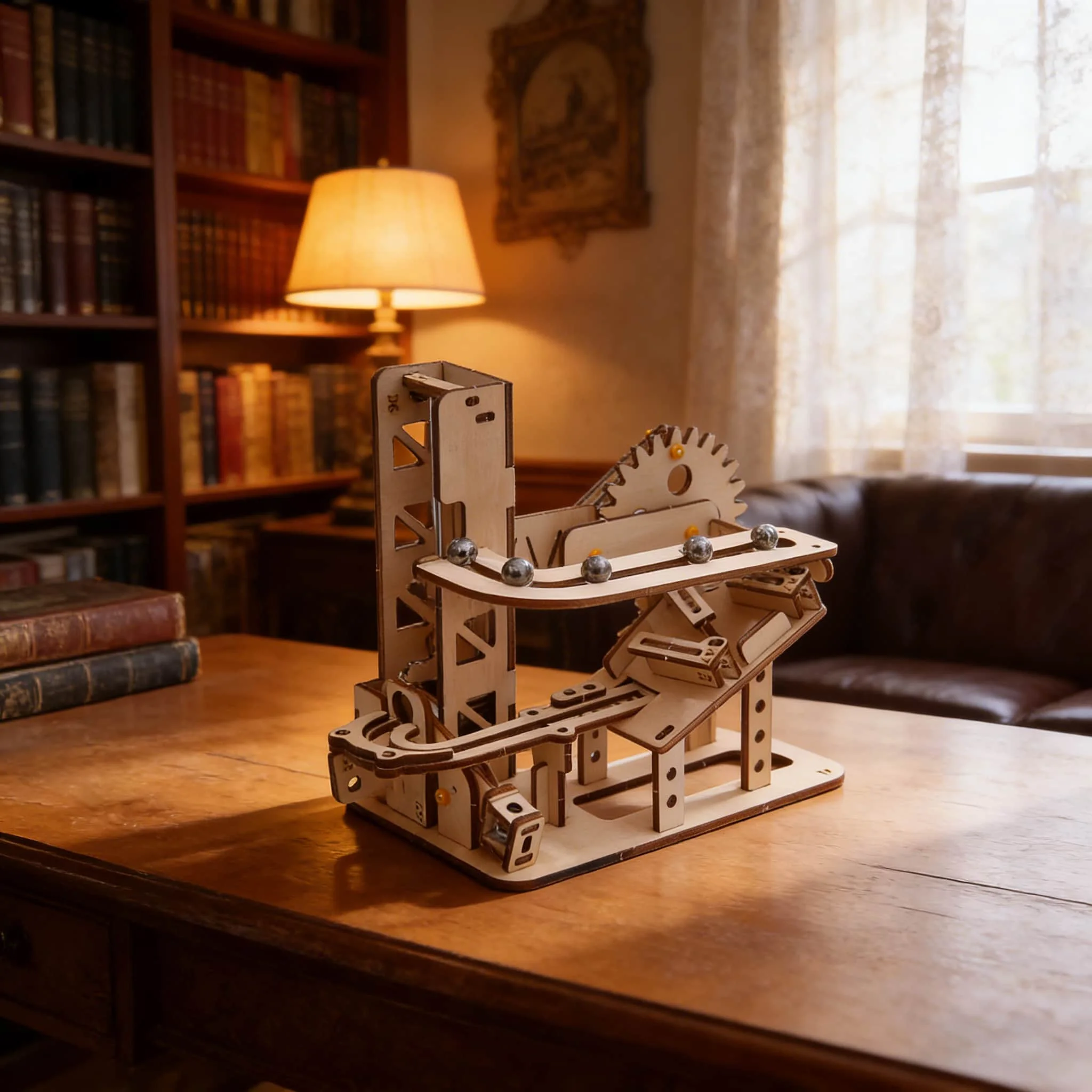 

Деревянная горка для самостоятельной сборки, 3D-модель деревянной горки-пазла, развивающая и интеллектуально стимулирующая.