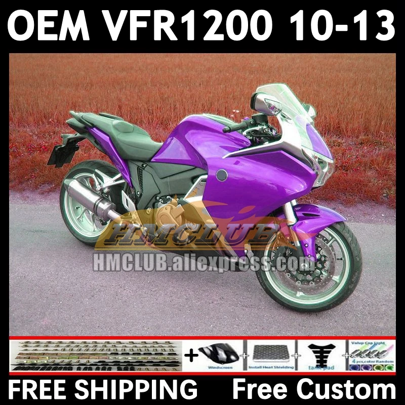 Injection For HONDA VFR1200 VFR 1200 RR CC 87No.99 VFR-1200 10 11 12 13 gloss purple VFR1200RR 2010 2011 2012 2013 OEM Fairings