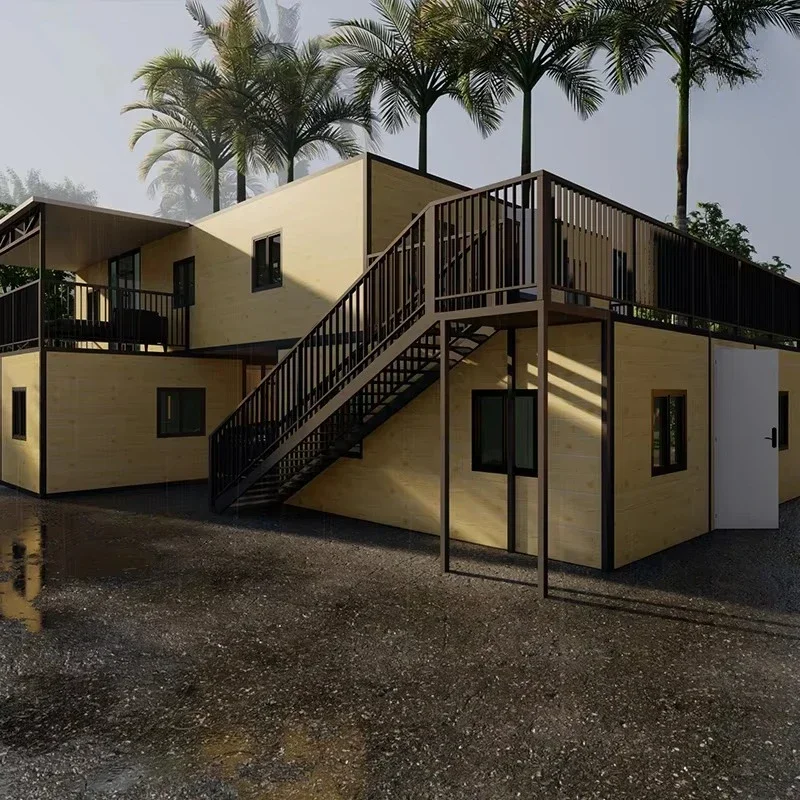 YG 20ft 40ft وحدات منزل الحاويات بالجملة مخصص 2 طابقا توسيع حاوية منزل 3-6 غرفة نوم الفنادق الفاخرة الجاهزة #4