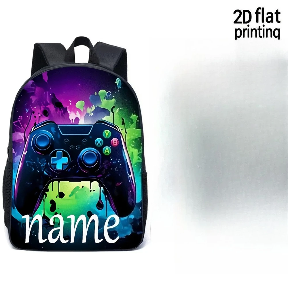

1pc, customized text, name customization, fashionable new backpack for men and women [colorful gamepad]
