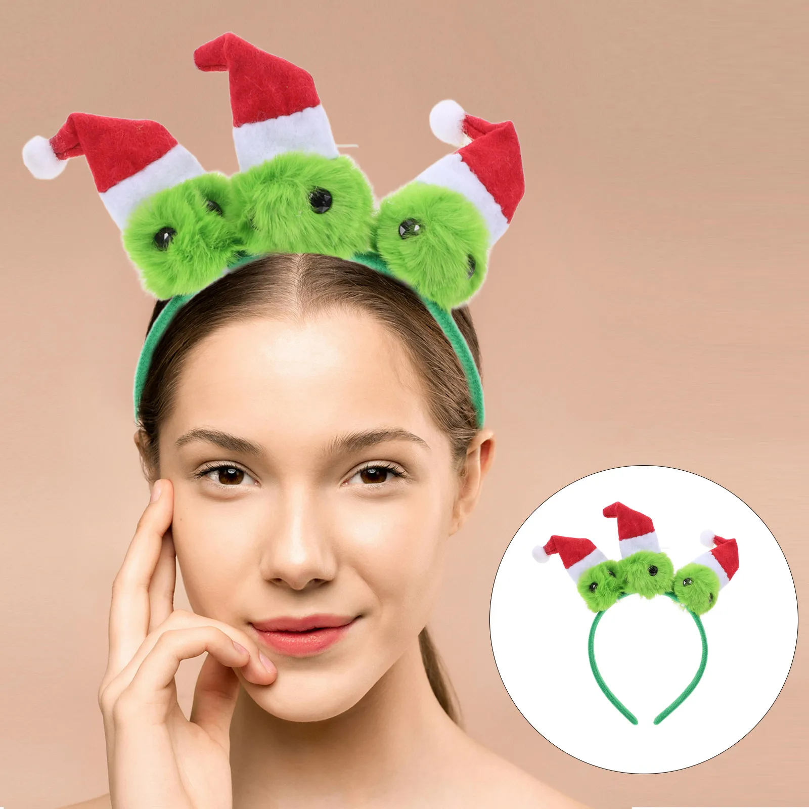 

Christmas Hat for Christmas Hair Accessories Party Girls Santa Holiday Hoops Cute Decoration Xmas Supplies Elf Role-playing