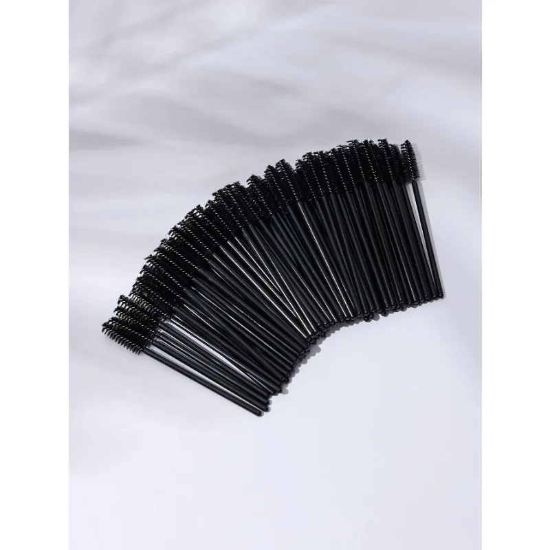 100 個まつげブラシメイクブラシ使い捨てマスカラワンドアプリケータースプーラーまつげ化粧ブラシ、まつげエクステンションツール
