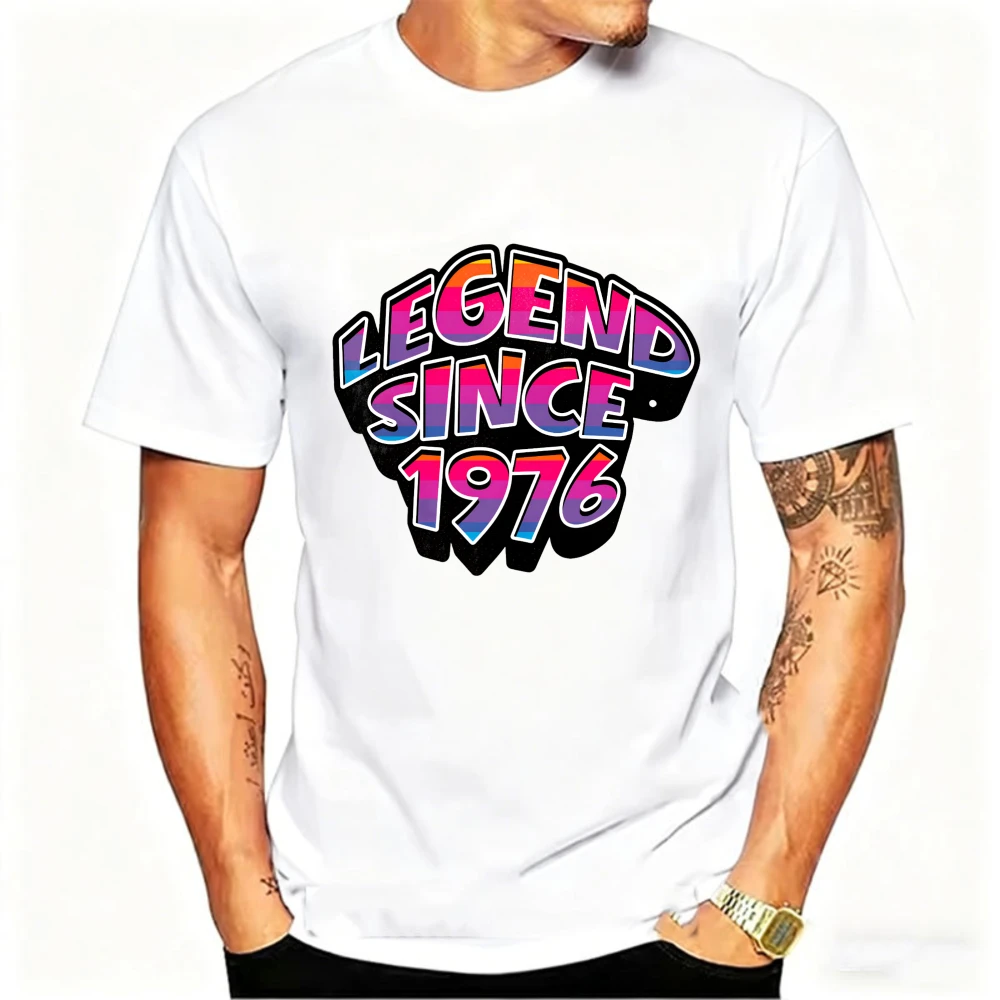 Item Legend Since 1976 Designed and By Preview Shop 50th Year Old Birthday Gifts Hipster Street Fashion Mens Graphic Tshirts