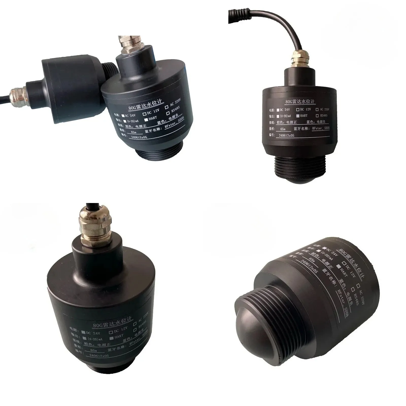 80GHz Radar Level Sensor with Millimeter Wave Technology, 4-20mA and RS485 Water Radar Level Sensor Transmitter Measurement