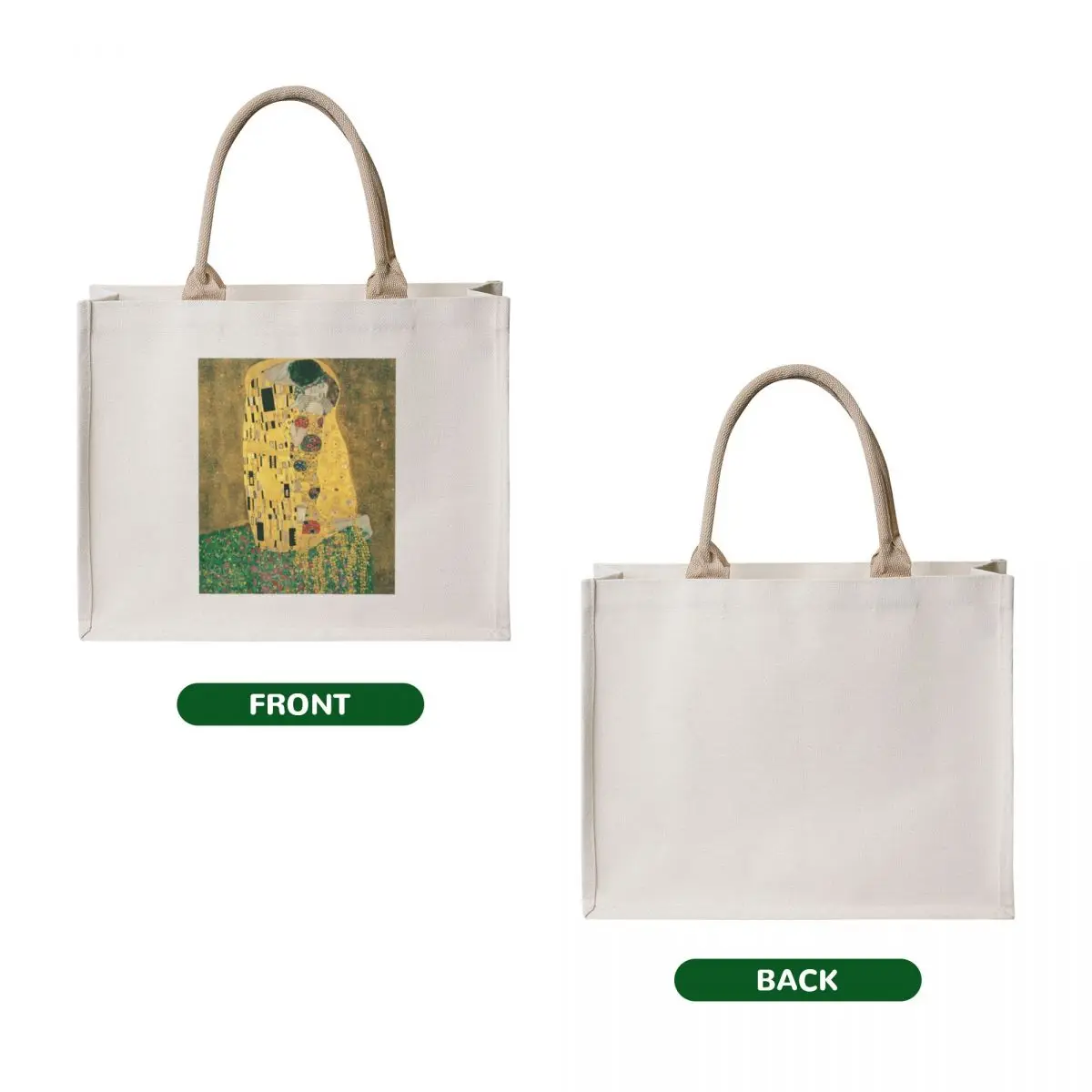 KISS by Gustav Klimt Tote Bag tote bag canvas custom bags shopper bag woman