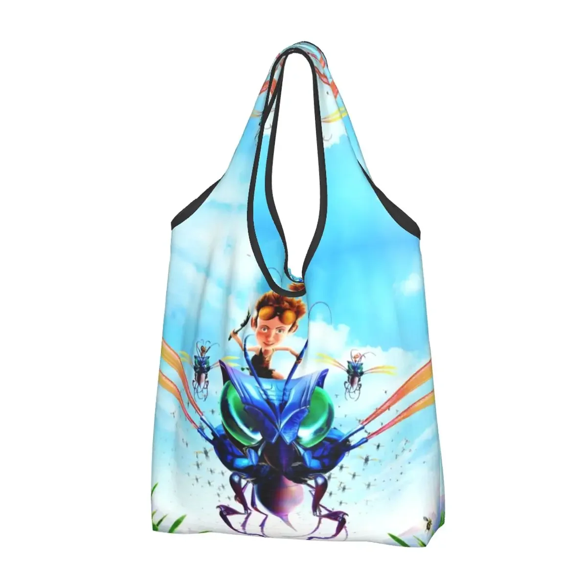 Custom Reusable  The Ant Bully Shopping Bag Women Tote Bag Portable American Animated Films Groceries Shopper Bags