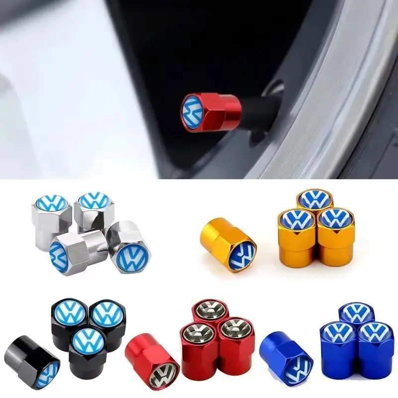 

VW GTI GOLF 2026 Hot For VW VOLKSWAGEN 4pcs Car Wheel Stem Valve Caps Tire Air Covers for Volkswagen Polo GTI Passat Beetle Jett