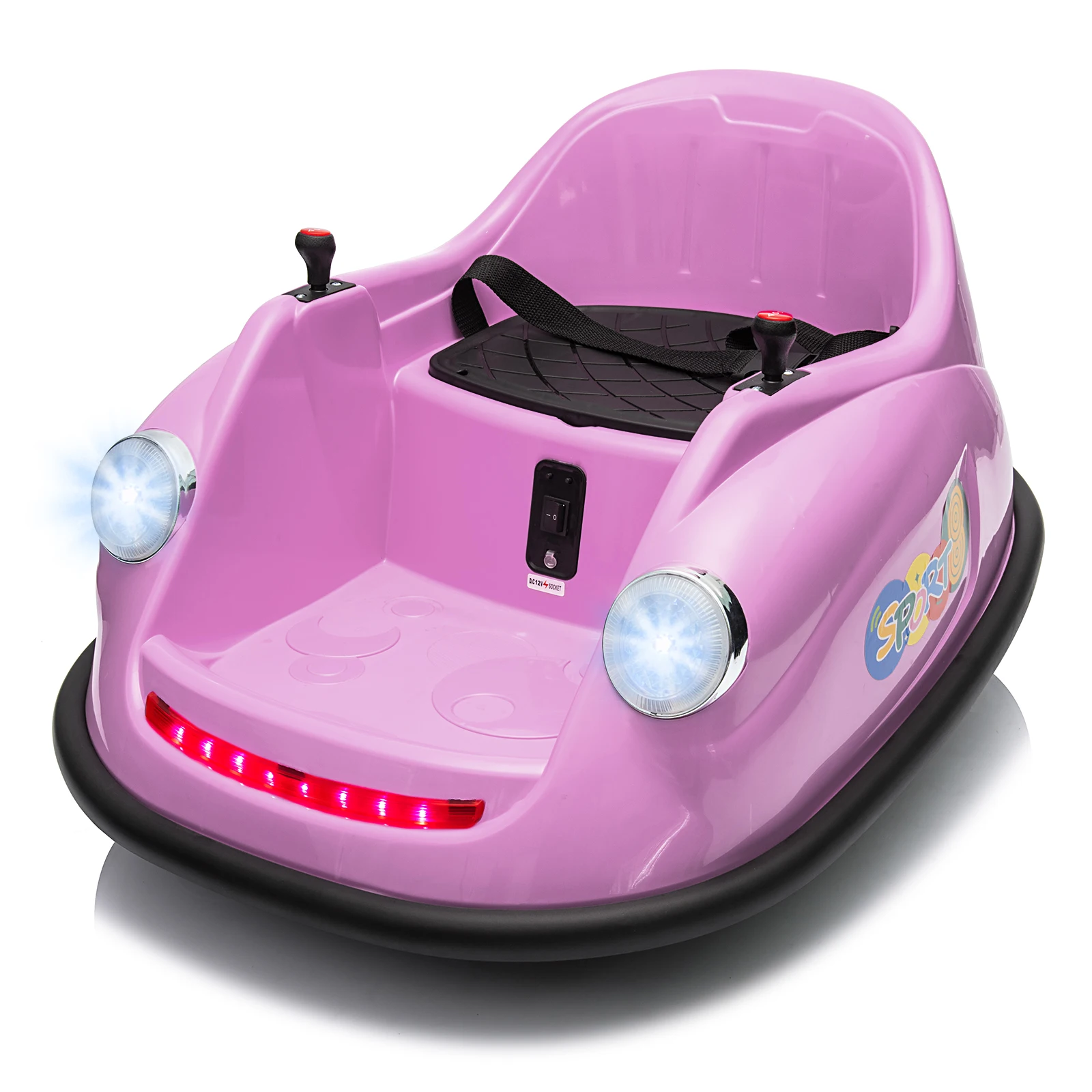 Voitures de pare-chocs, voiture électrique pour enfants, cadeau de voiture de pare-chocs, voiture à batterie 12V pour télécommande pour enfants, rotation à 360 degrés
