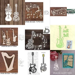 metal cutting dies cut die mold guitar musical instrument Musical note Scrapbook paper craft knife mould blade punch stencils