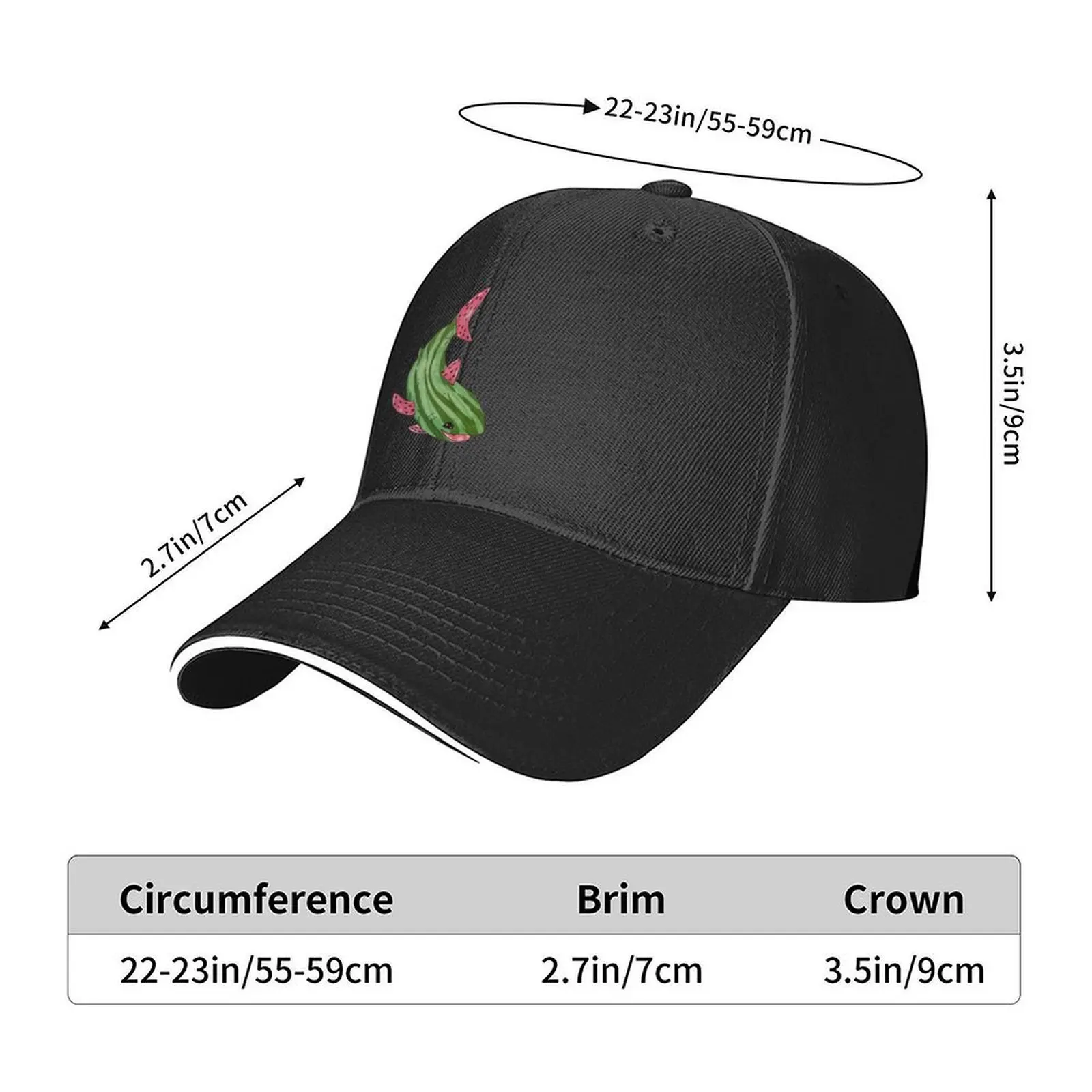 Watermelon shark Baseball Cap Dropshipping Sports Cap Trucker Hat New In Hat Mens Caps Women's