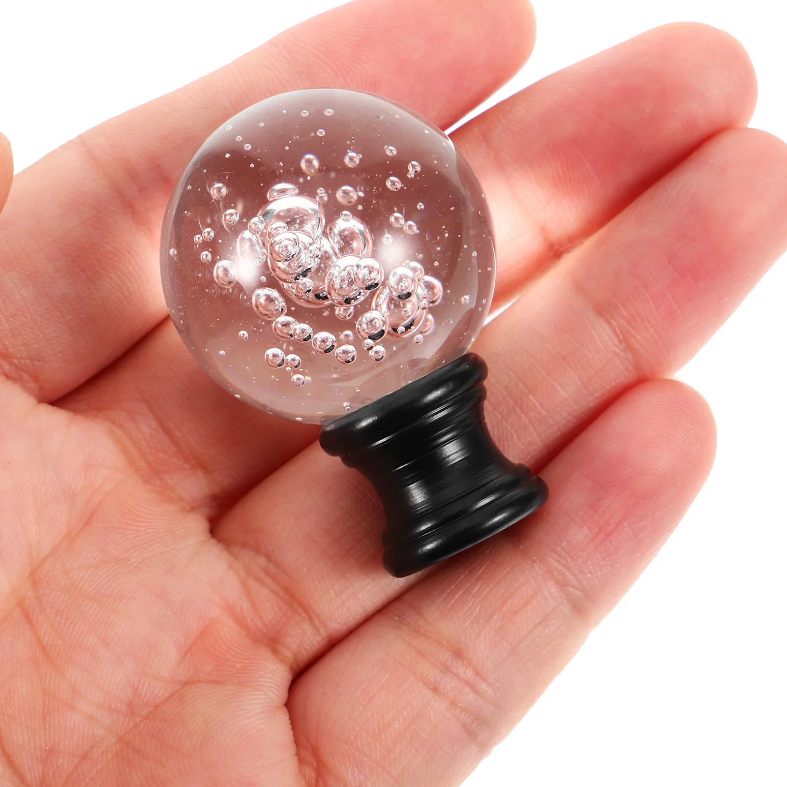 

Ball Shape Finial Cap Tapped Harp Knob Decor For Table Floor Lamp Solid Metal Acrylic Finials For Lamps Lamp Accessories