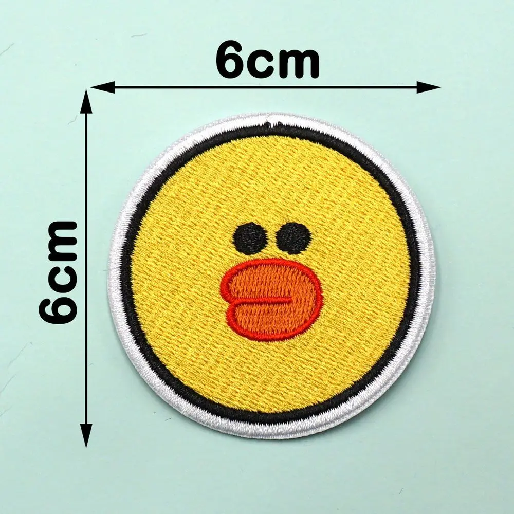 Cartoon-Figuren Niedlicher Brauner Hase Choco Kawaii Bestickter Stoffaufnäher Kreatives Mädchenhaftes Rucksack-DIY-Dekorationsabzeichen mit Klettverschluss – Detail 6