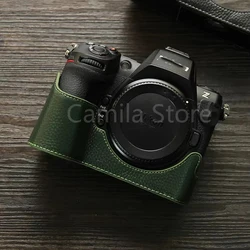 NEW handwork Photo Camera Genuine leather cowhide PU Bag Body BOX Case For NIKON Z8 Protective cover sleeve base