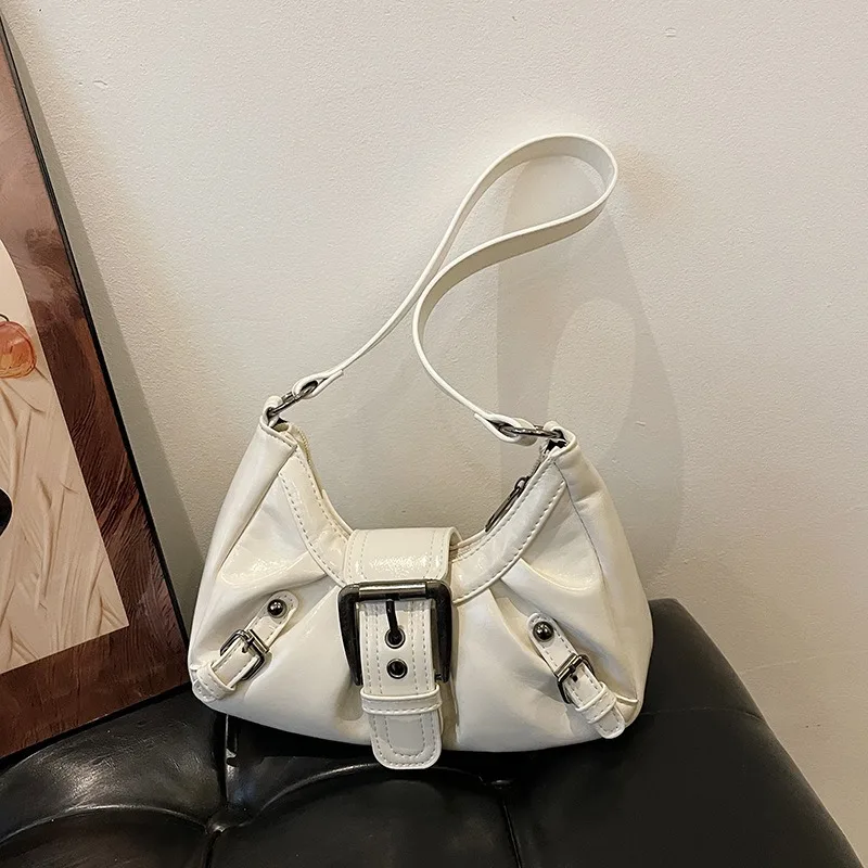 

Y2k модная однотонная универсальная женская сумка, новинка 2023 года, сумка подмышки в стиле Майяра, винтажные кожаные сумки на плечо в стиле ретро